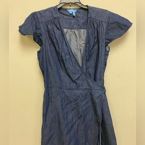 Draper James denim wrap dress size 6